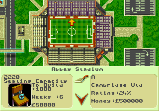 Premier Manager 97 (Europe) In game screenshot